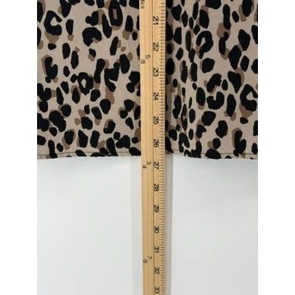 Halogen Women's XL Leopard‎ Print Cap Sleeve Top Blouse - Picture 5 of 6
